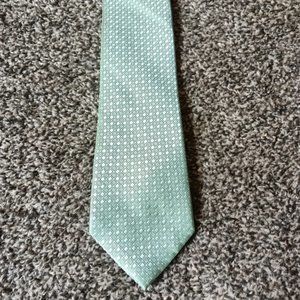Stafford 100% Silk Tie Light Teal Diamond Pattern